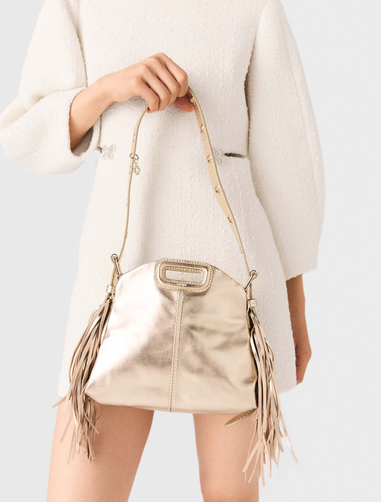 Miss M mini metallic leather bag