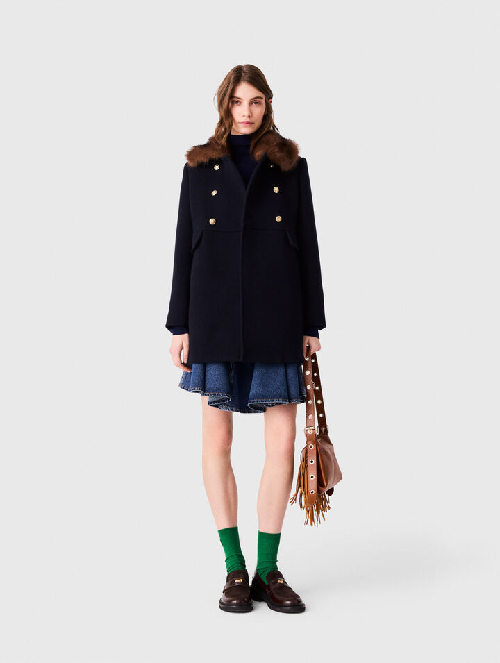 Wool blend coat