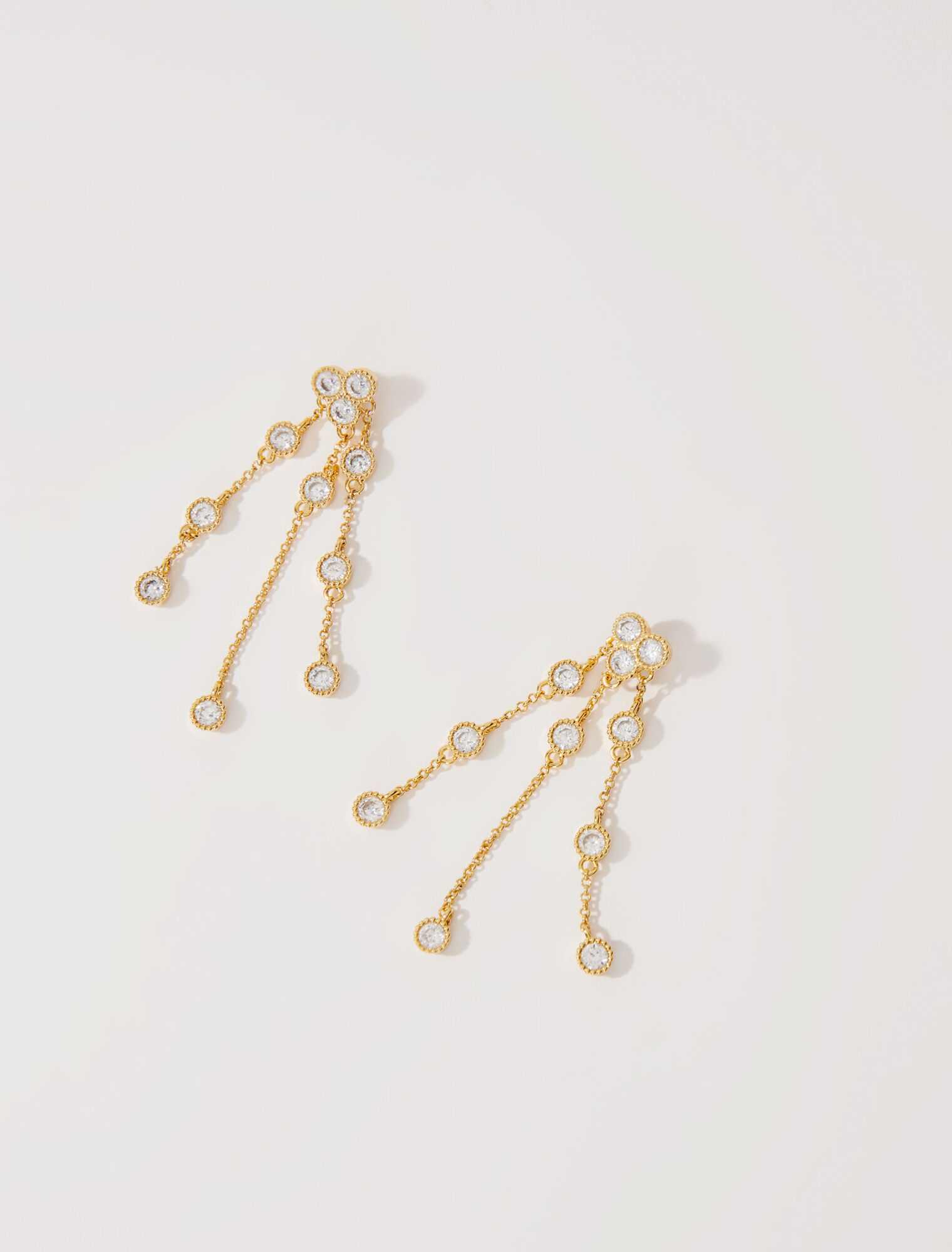 Gold-plated recycled brass earrings