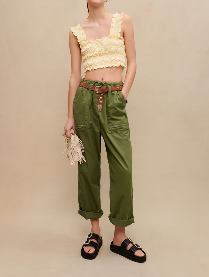 Ruffled crop top