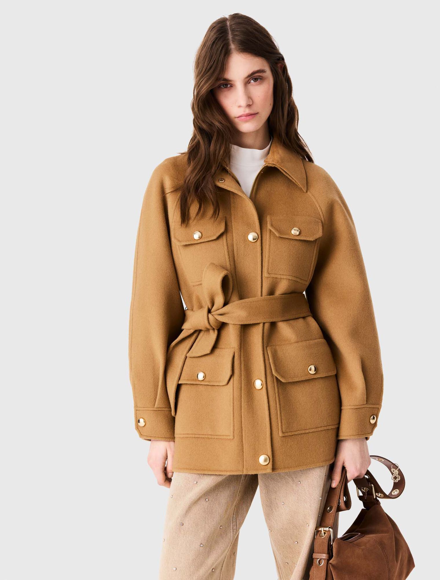 Mid-length wool coat