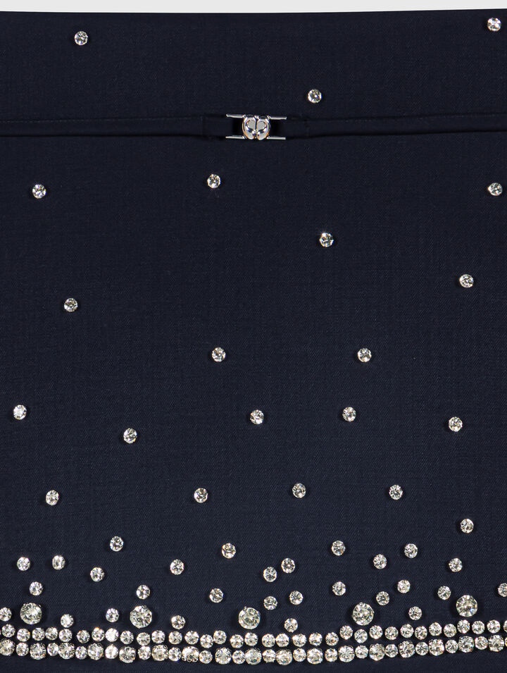 Rhinestone layered skort