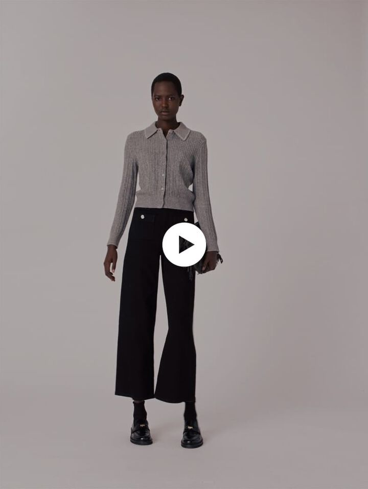 Straight-leg jeans with patch pockets