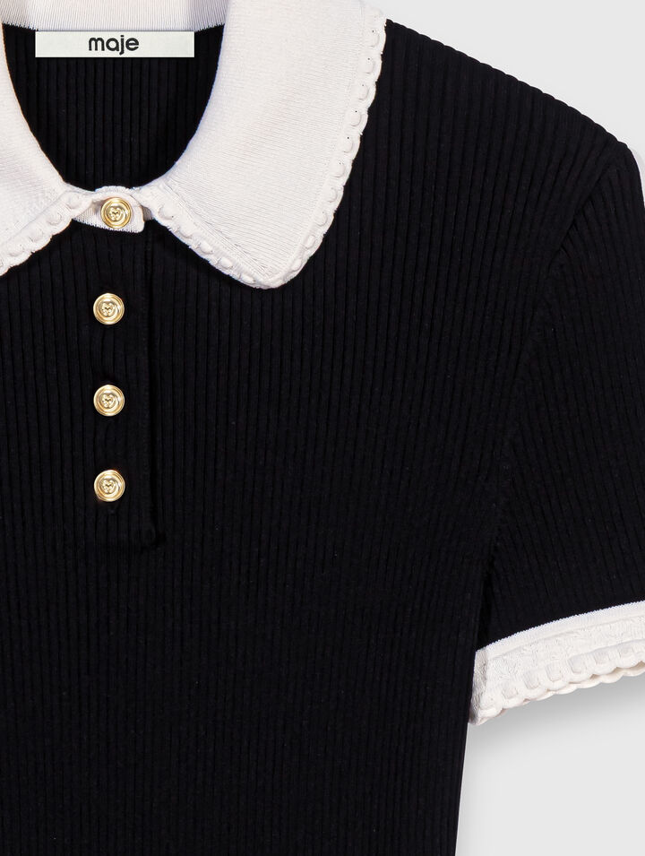 Short-sleeved polo shirt