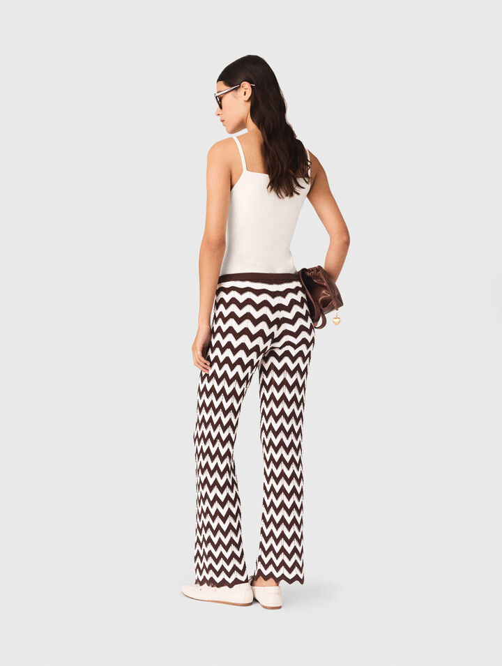 Zigzag crochet trousers