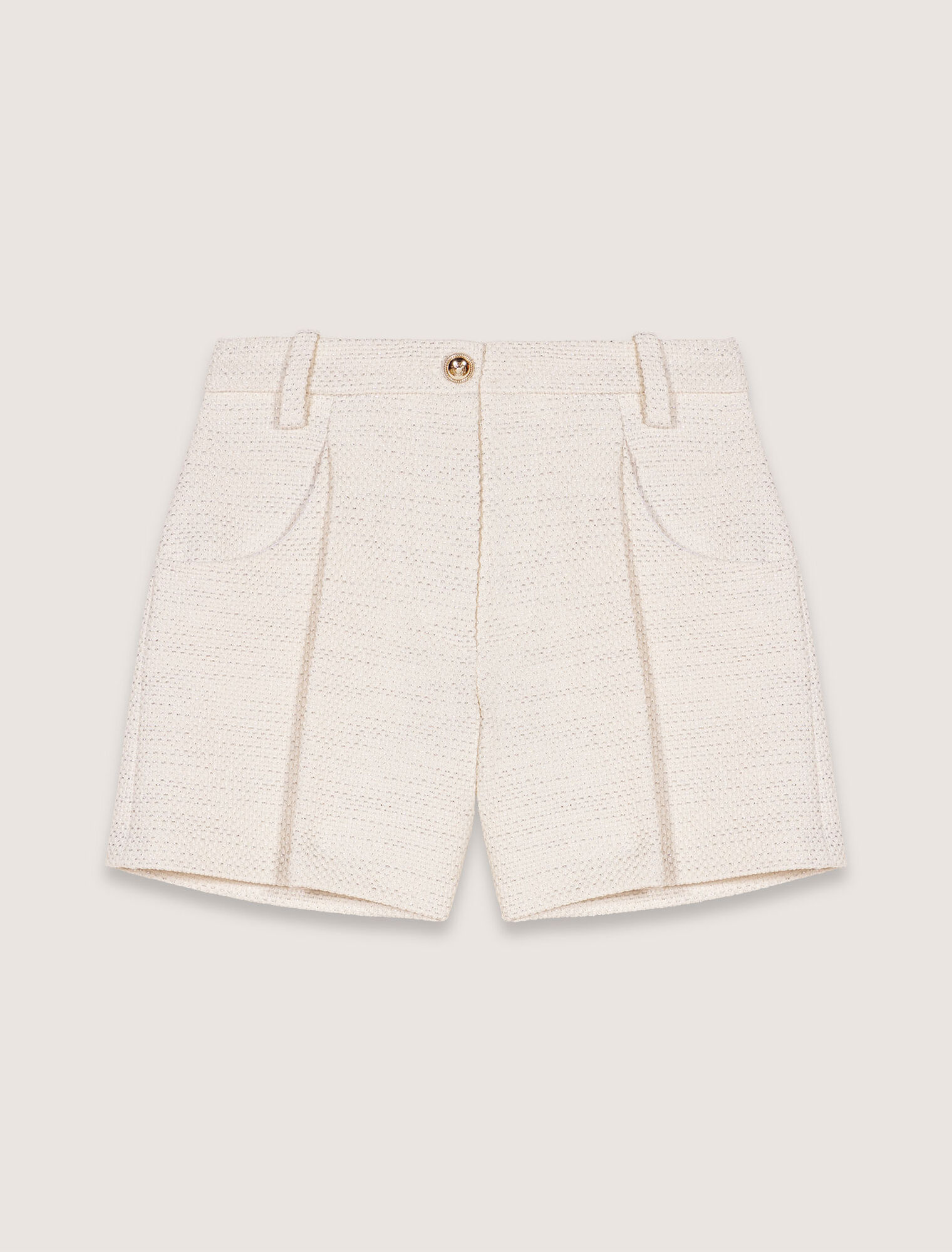 Tweed and lurex shorts