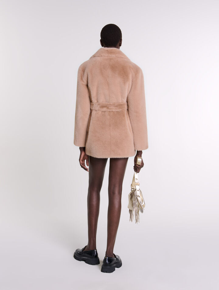 Faux fur coat