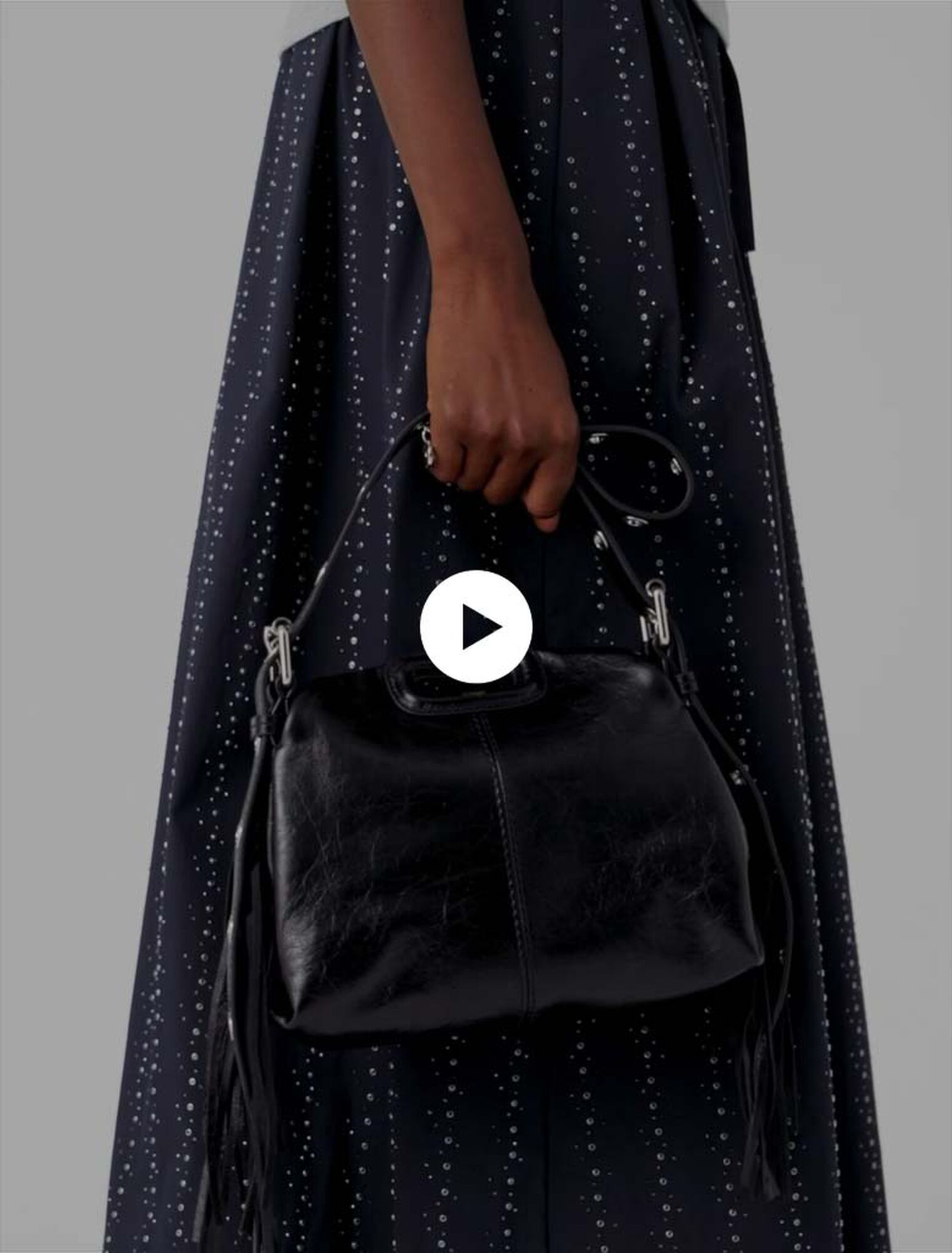 Miss M mini cracked leather bag
