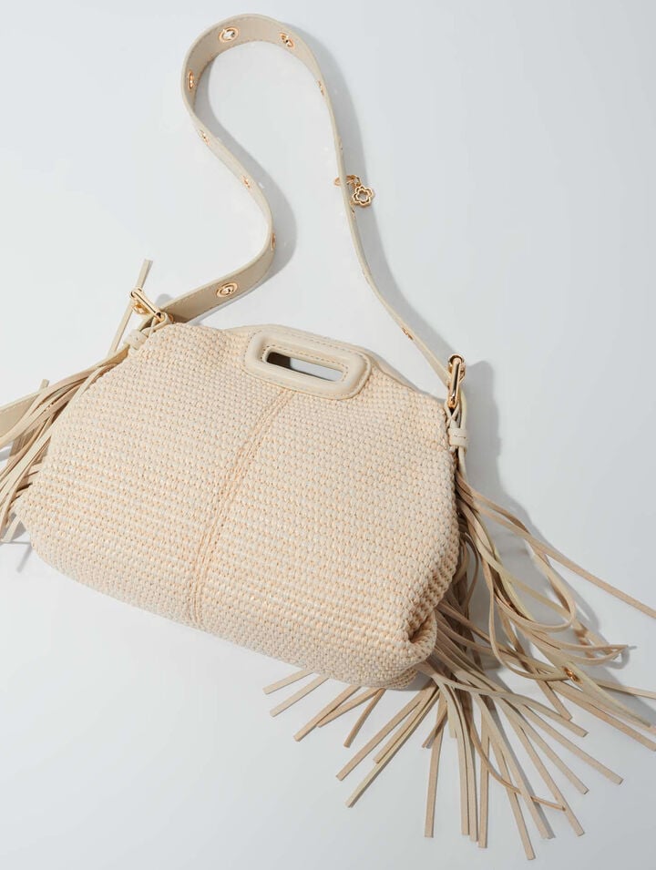 Raffia effect Miss M Mini bag