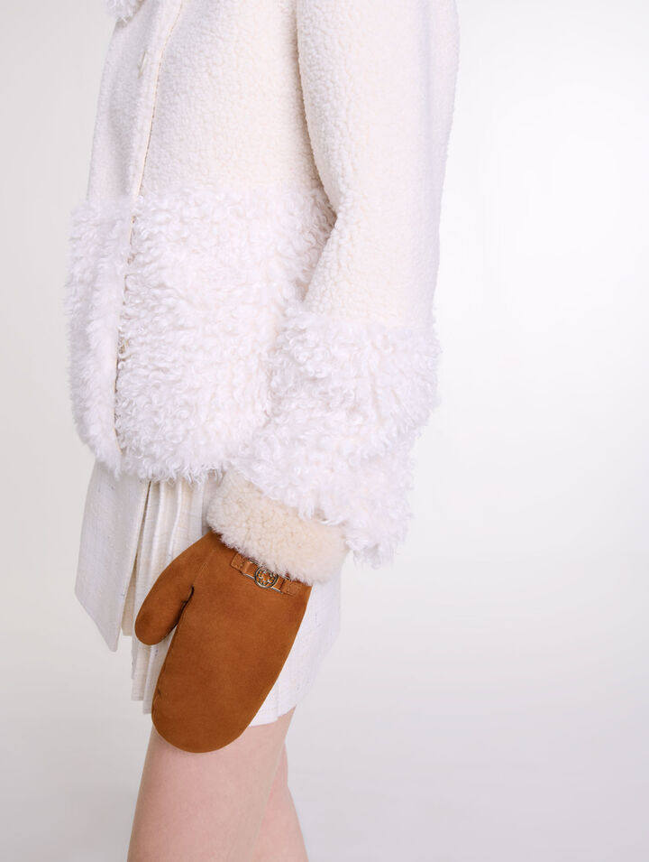 Shearling mittens