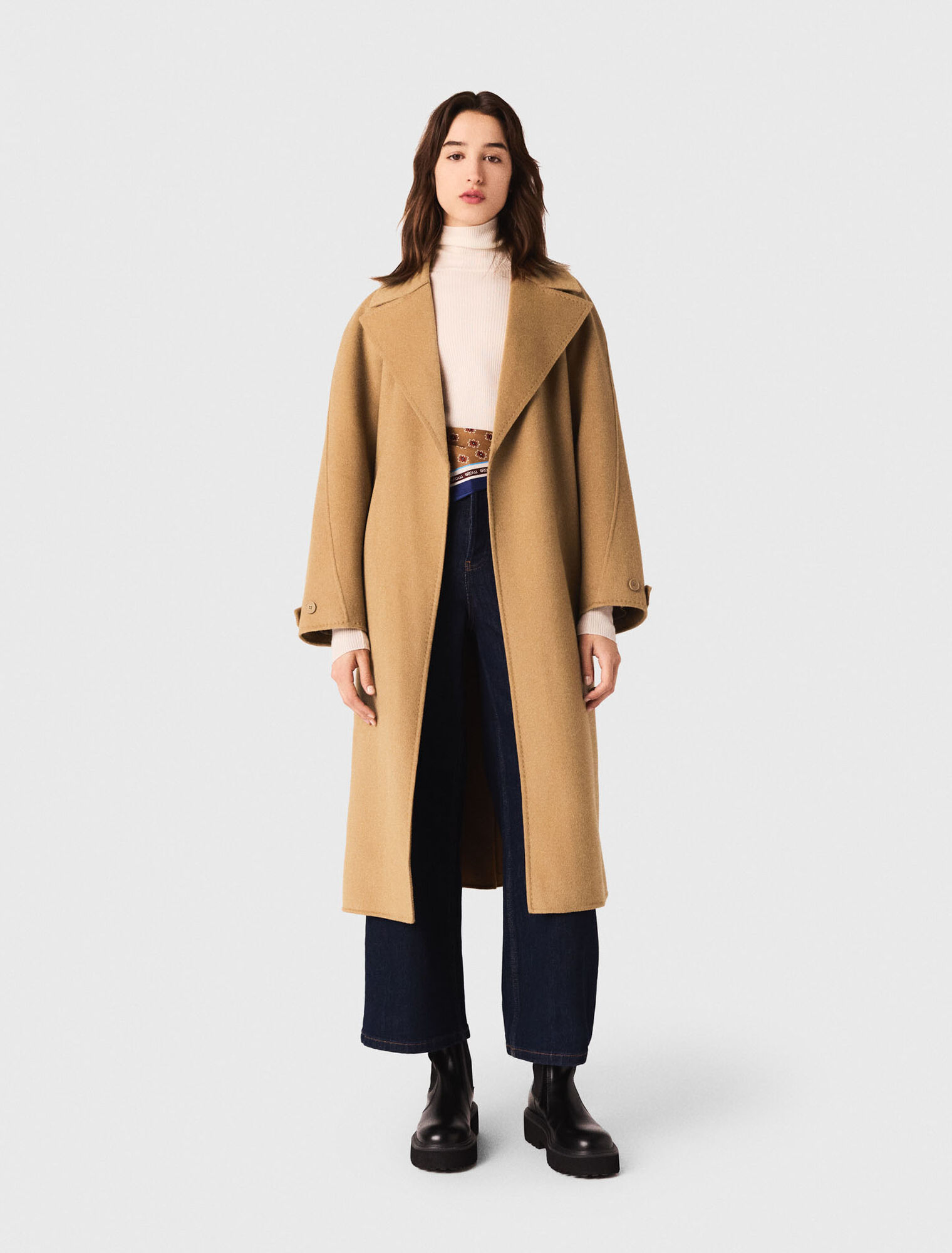 Manteau long double face