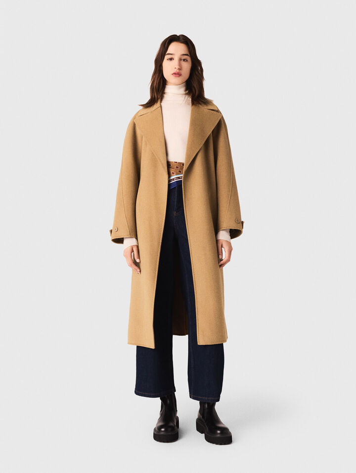 Manteau long double face