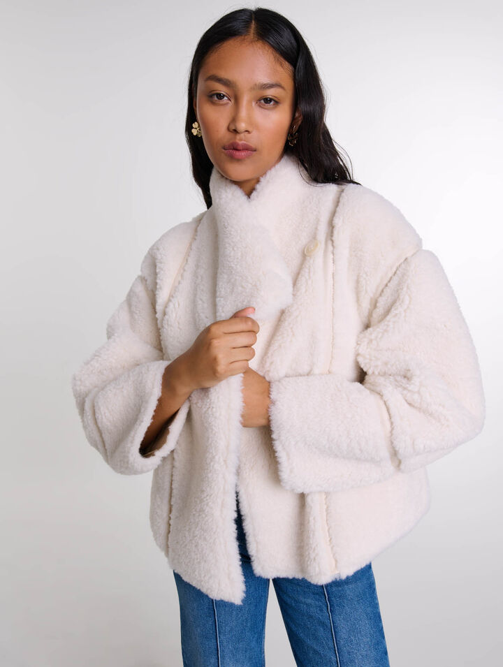 Short faux fur coat