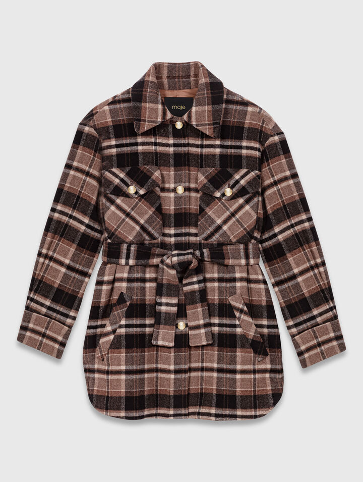 Checked coat