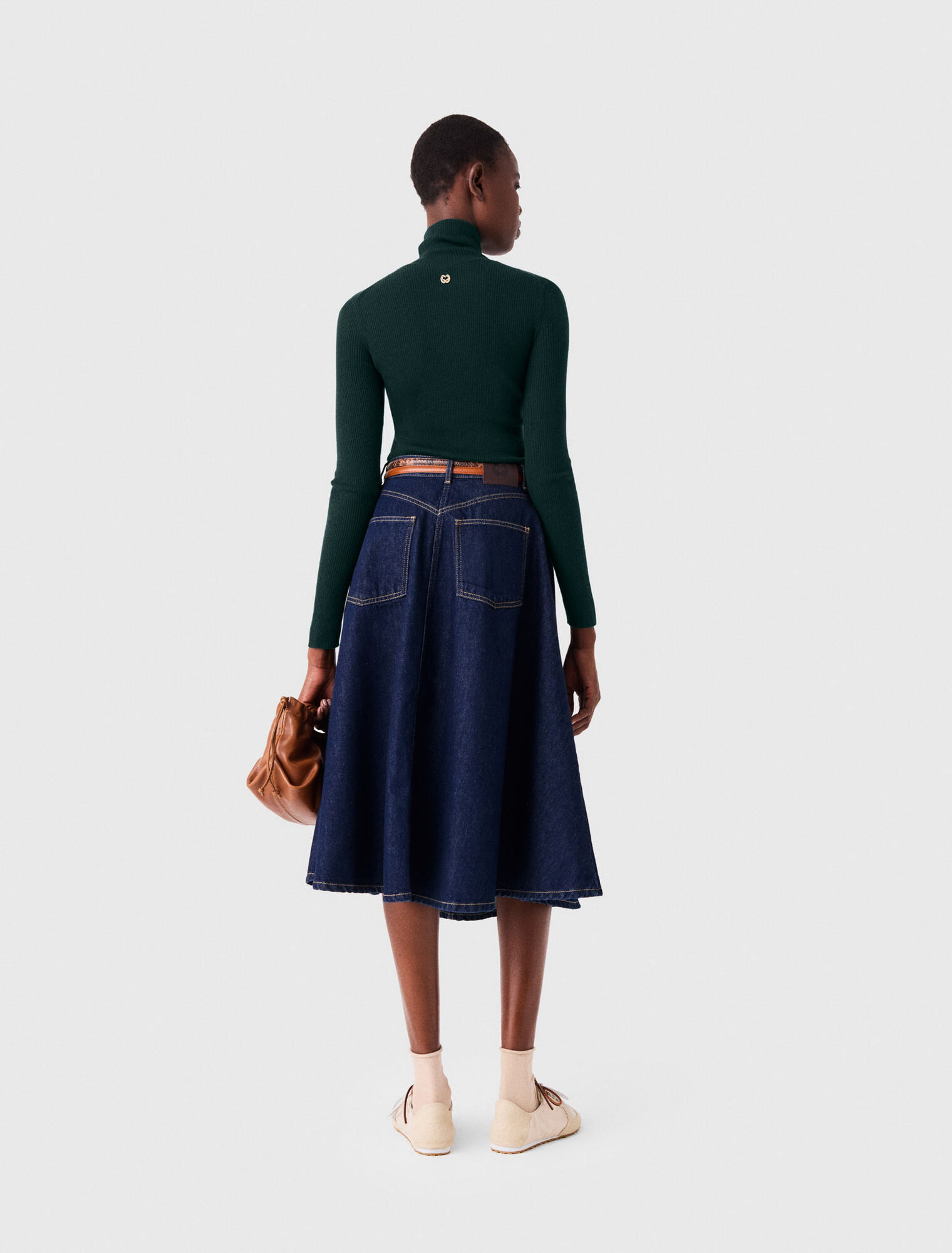 Second-skin high-neck jumper