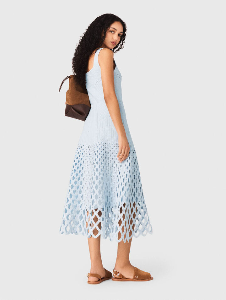 Crochet dress with removable lining