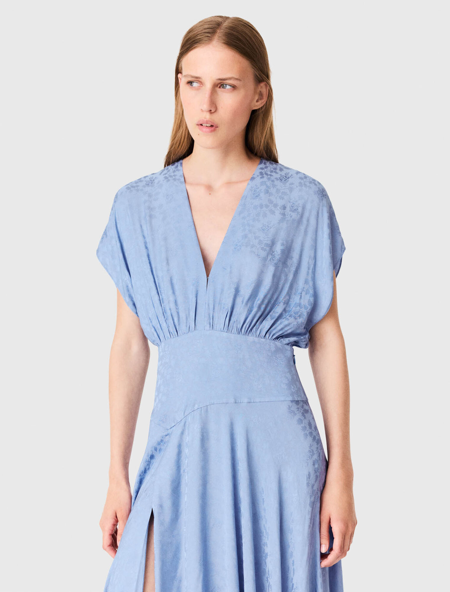 Patterned jacquard maxi dress