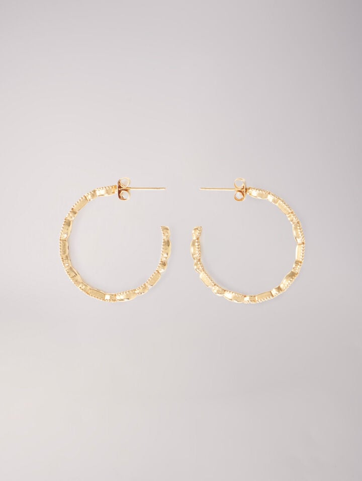 Diamanté-embellished large hoop earrings