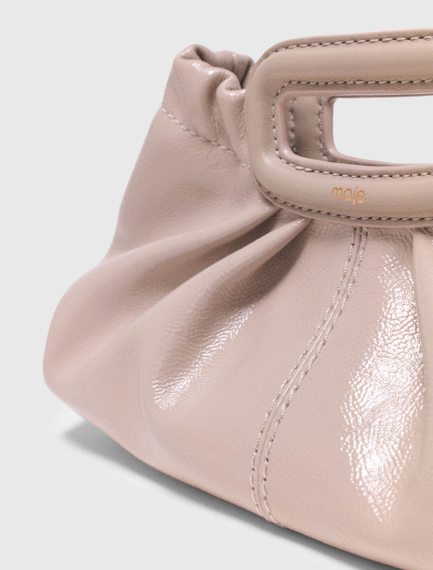 Mini naplak leather clutch