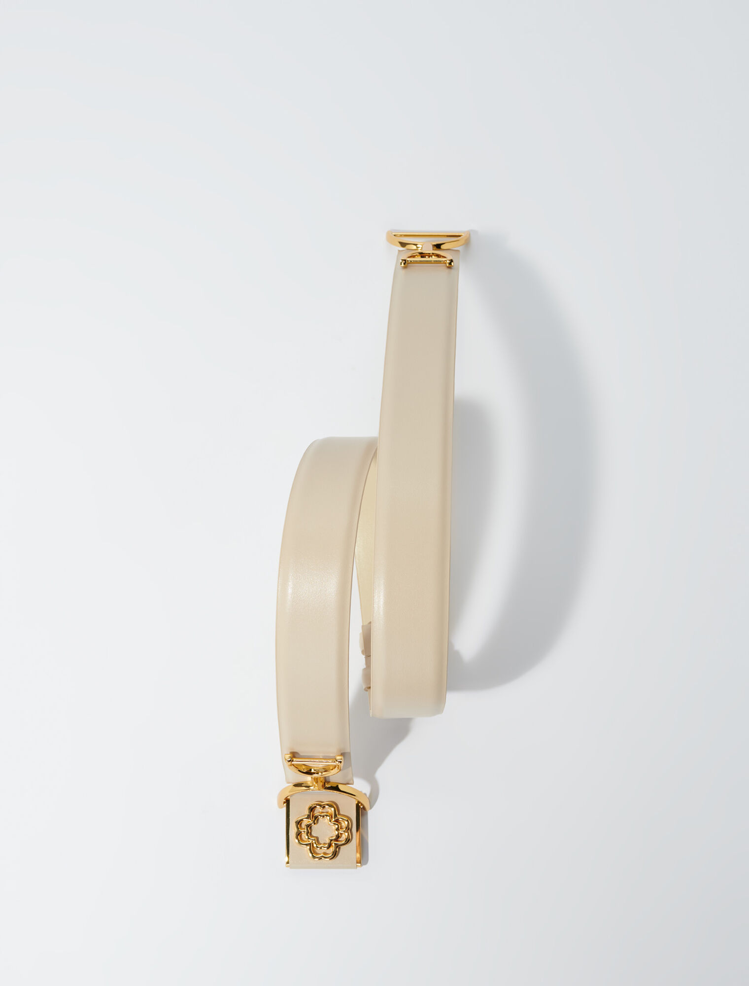 Smooth leather Clover belt