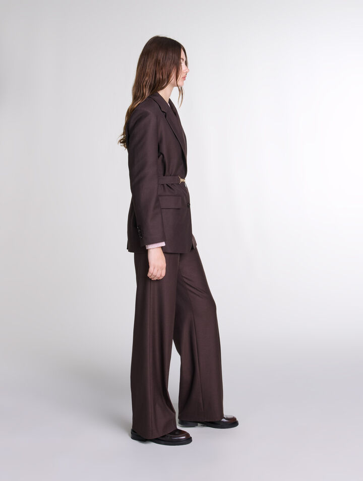 Wide-leg suit trousers