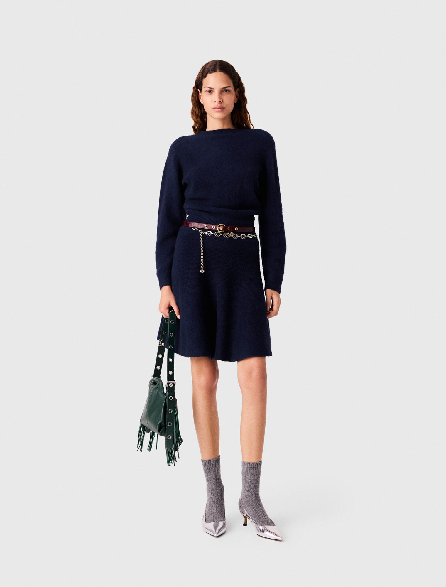 Short yak blend dress