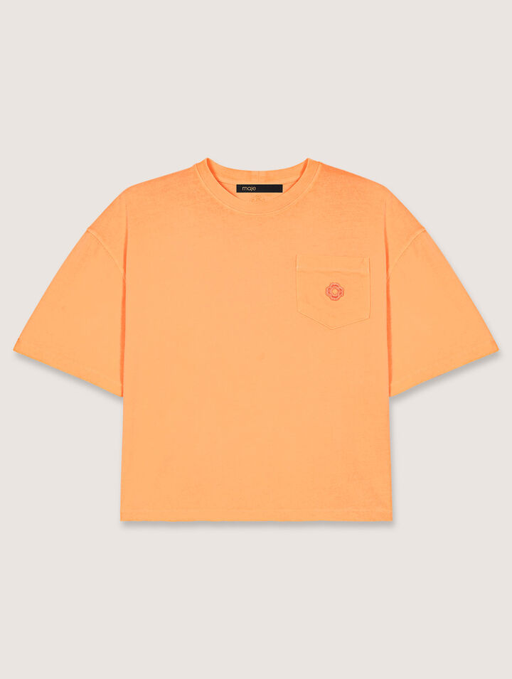 T-shirt with logo jewel detail