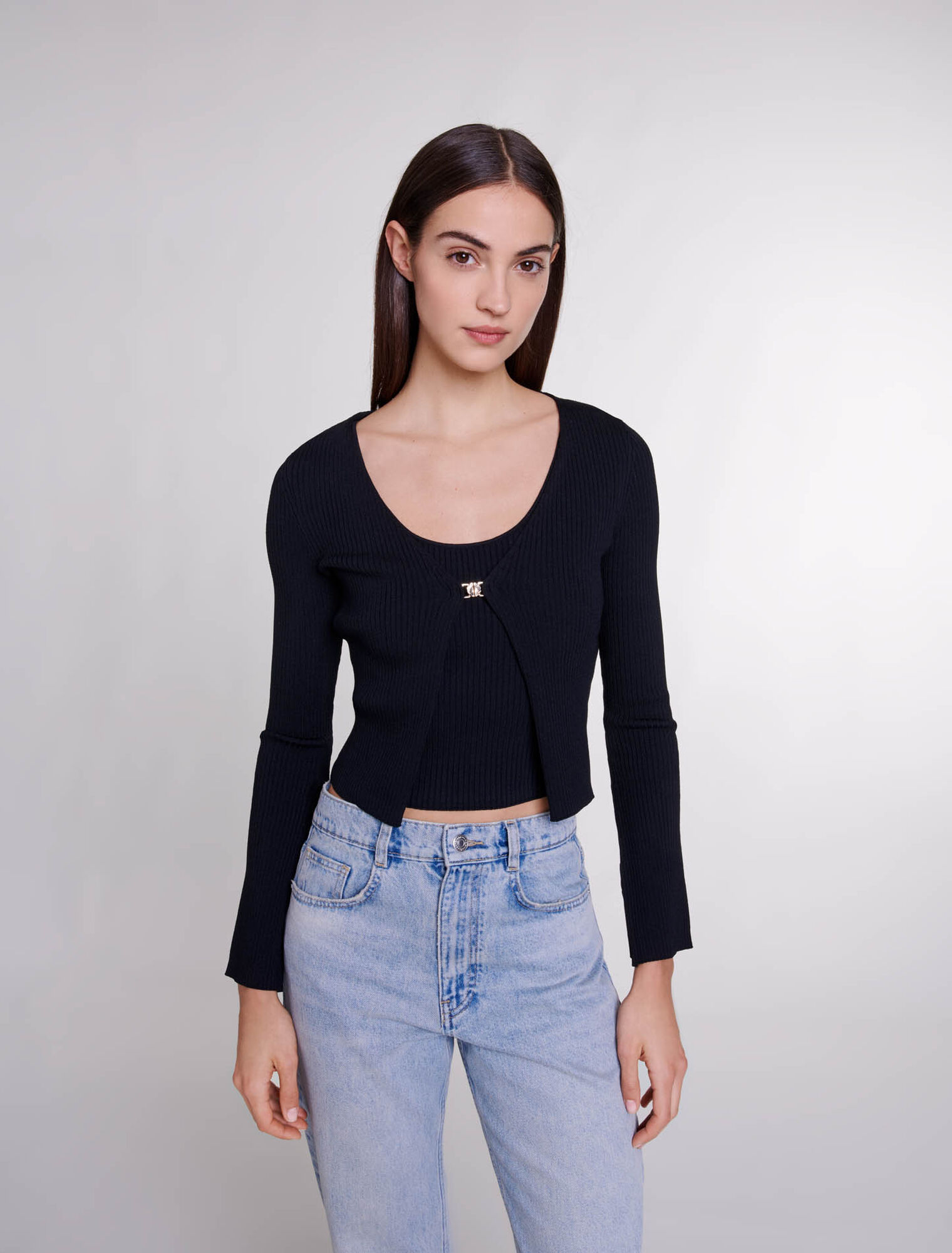 Stretch knit twin set