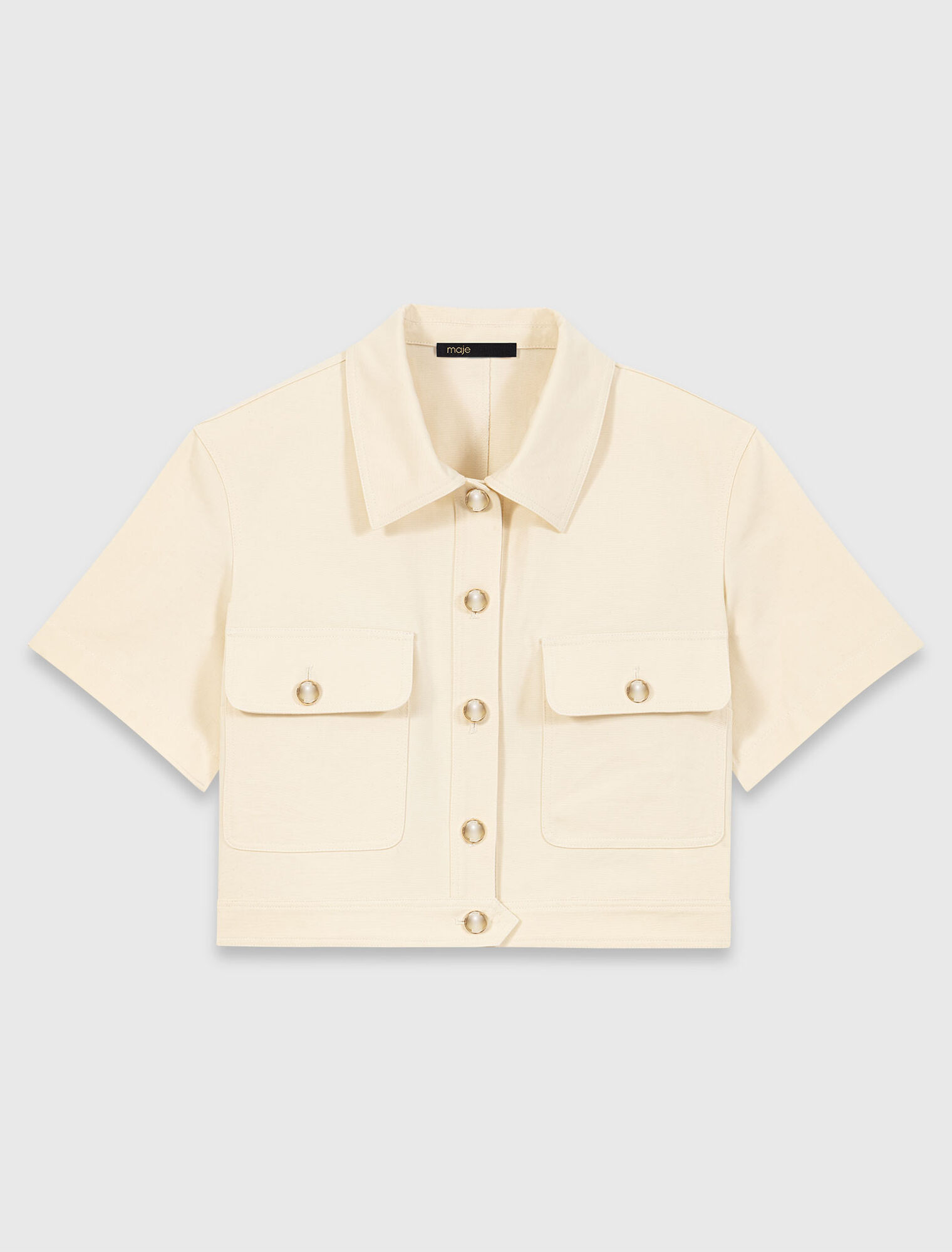 Short-sleeved cropped jacket