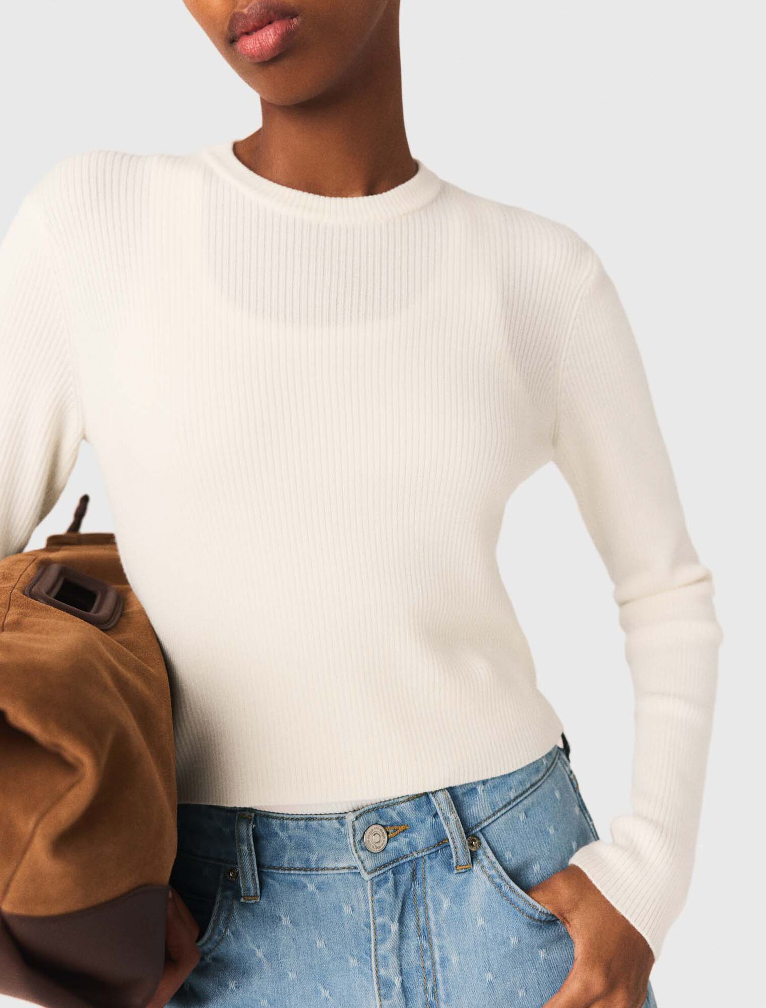 Jumper with jewelled buttons