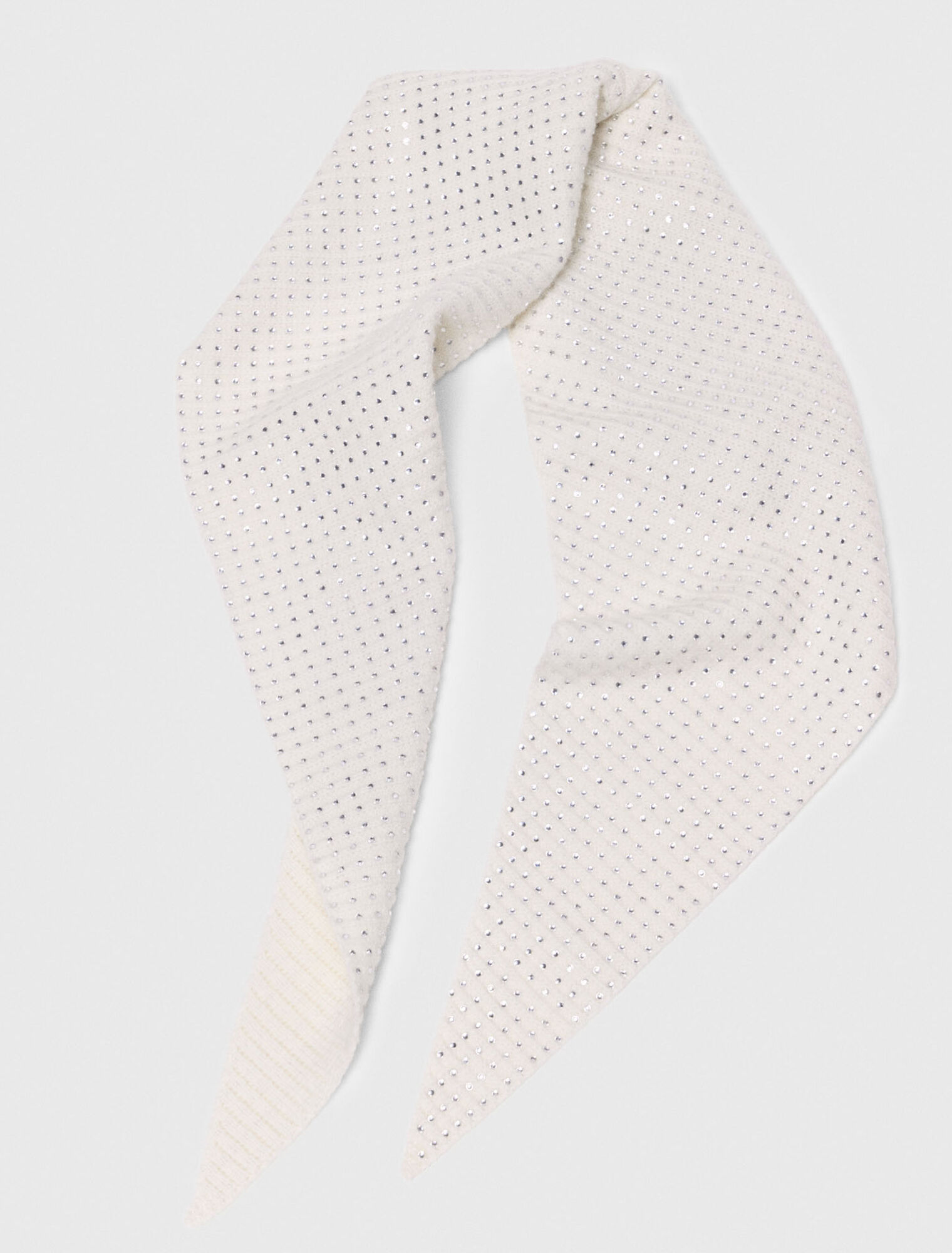 Rhinestone wool triangle scarf