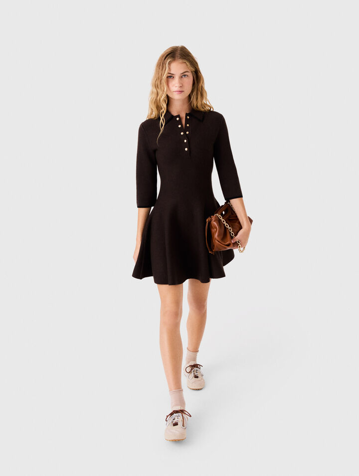 Knit polo dress