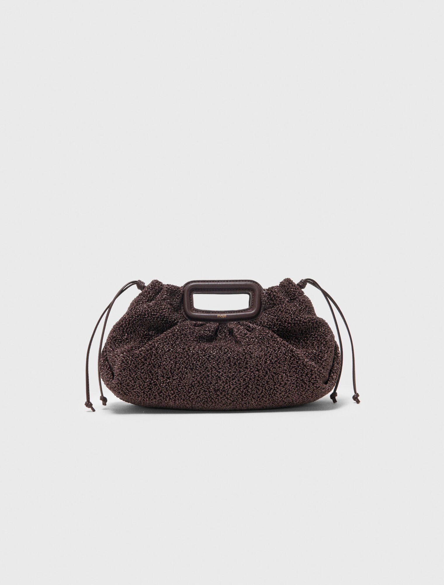 Mipli boucl&eacute; effect clutch bag