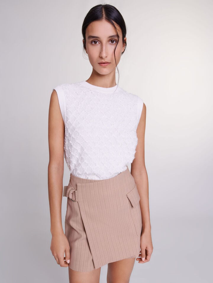 Striped layered effect shorts