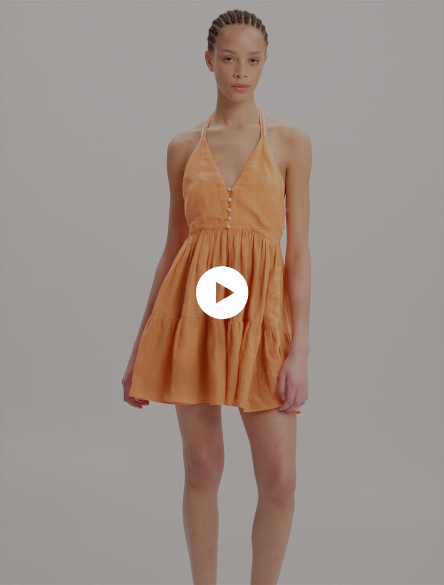 Short linen dress