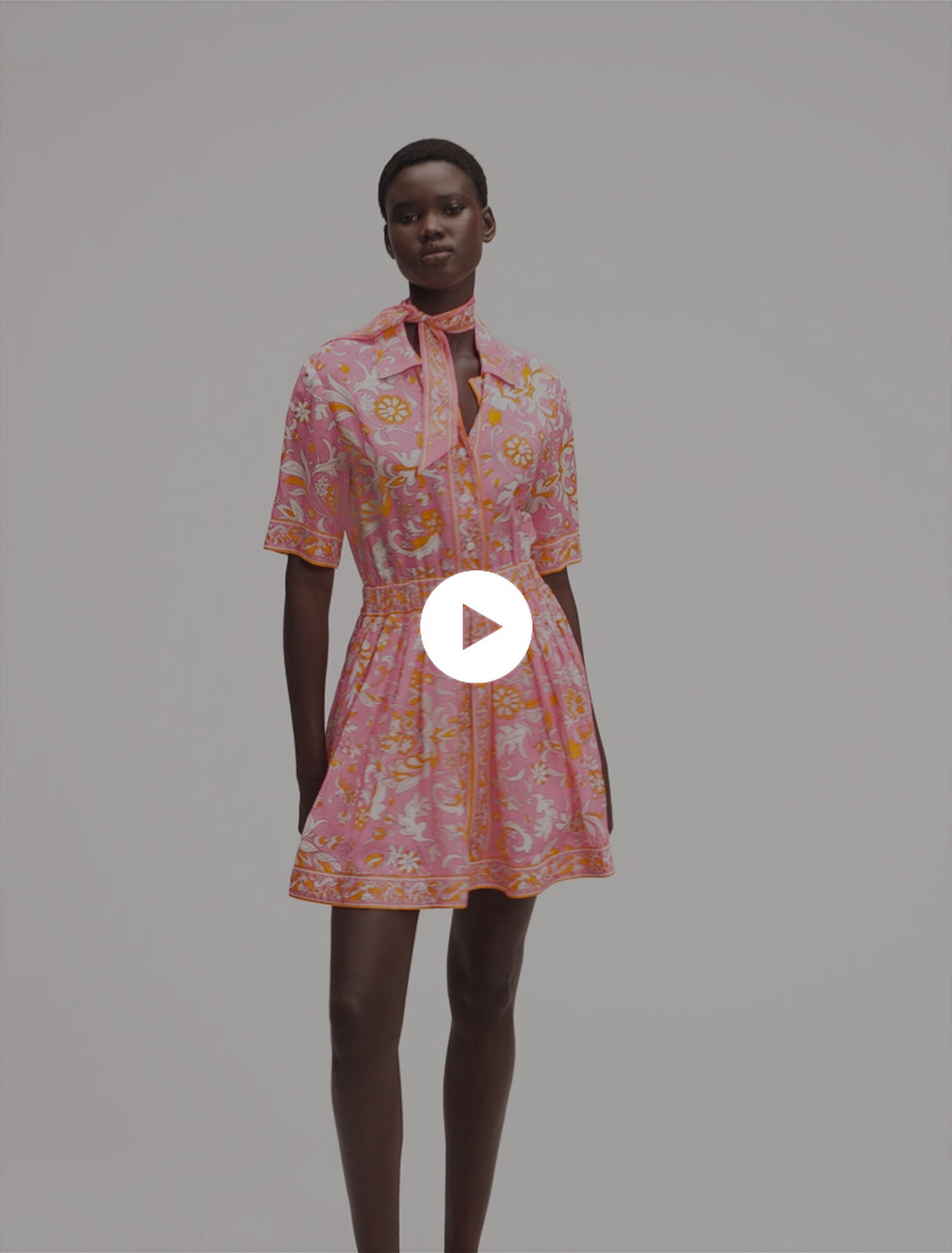 Short flowing patterned dress