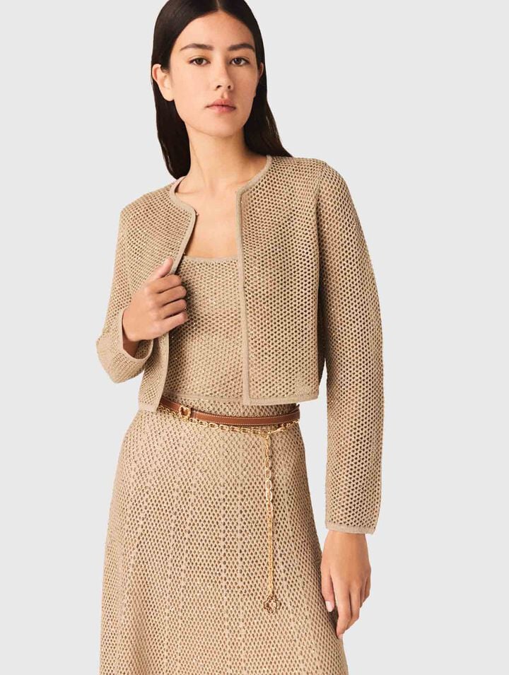 Rhinestone knit cardigan