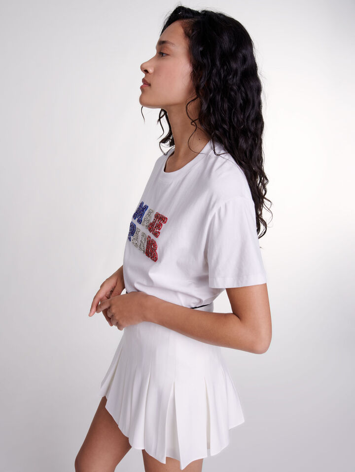 Short pleated skirt