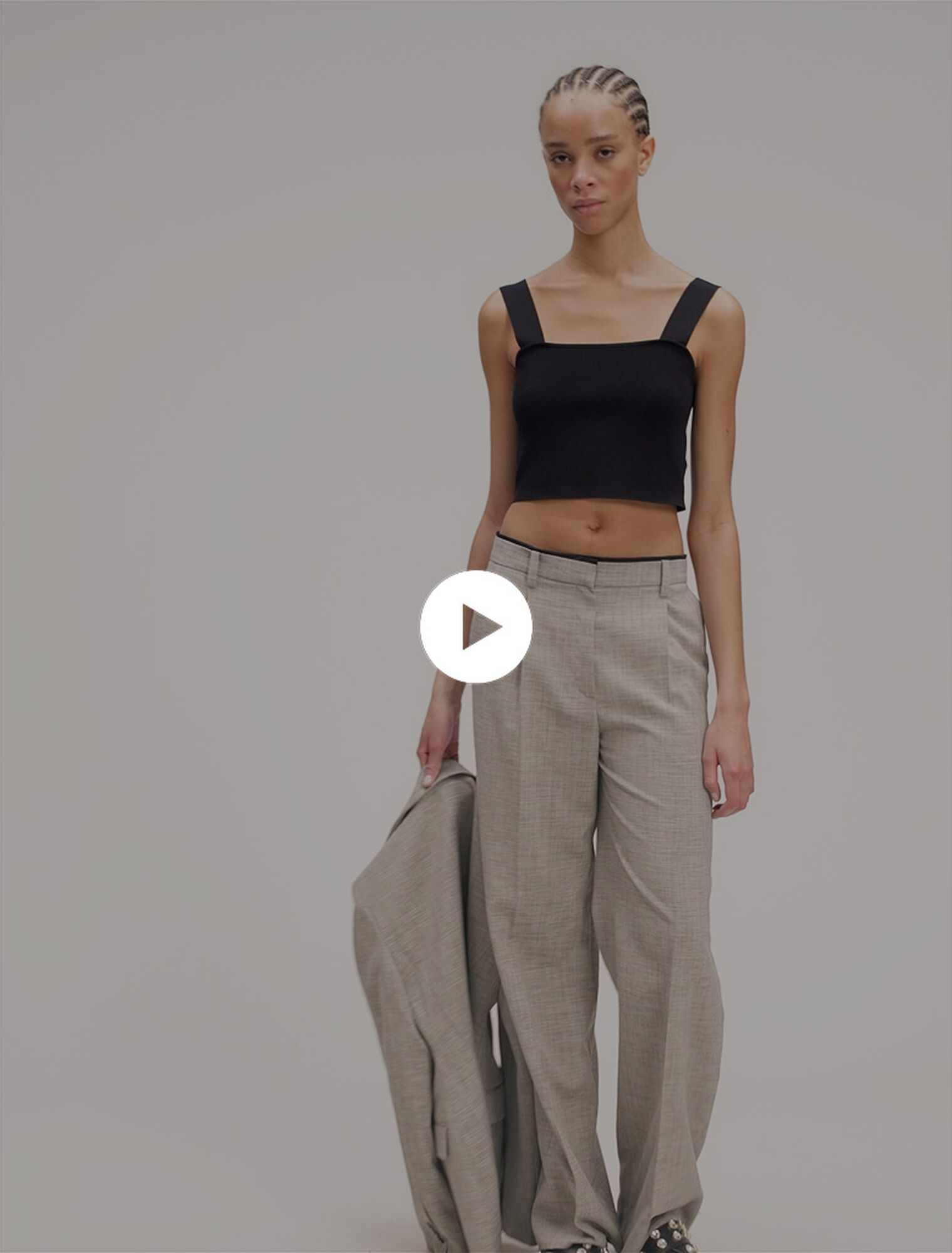 Straight-leg suit trousers