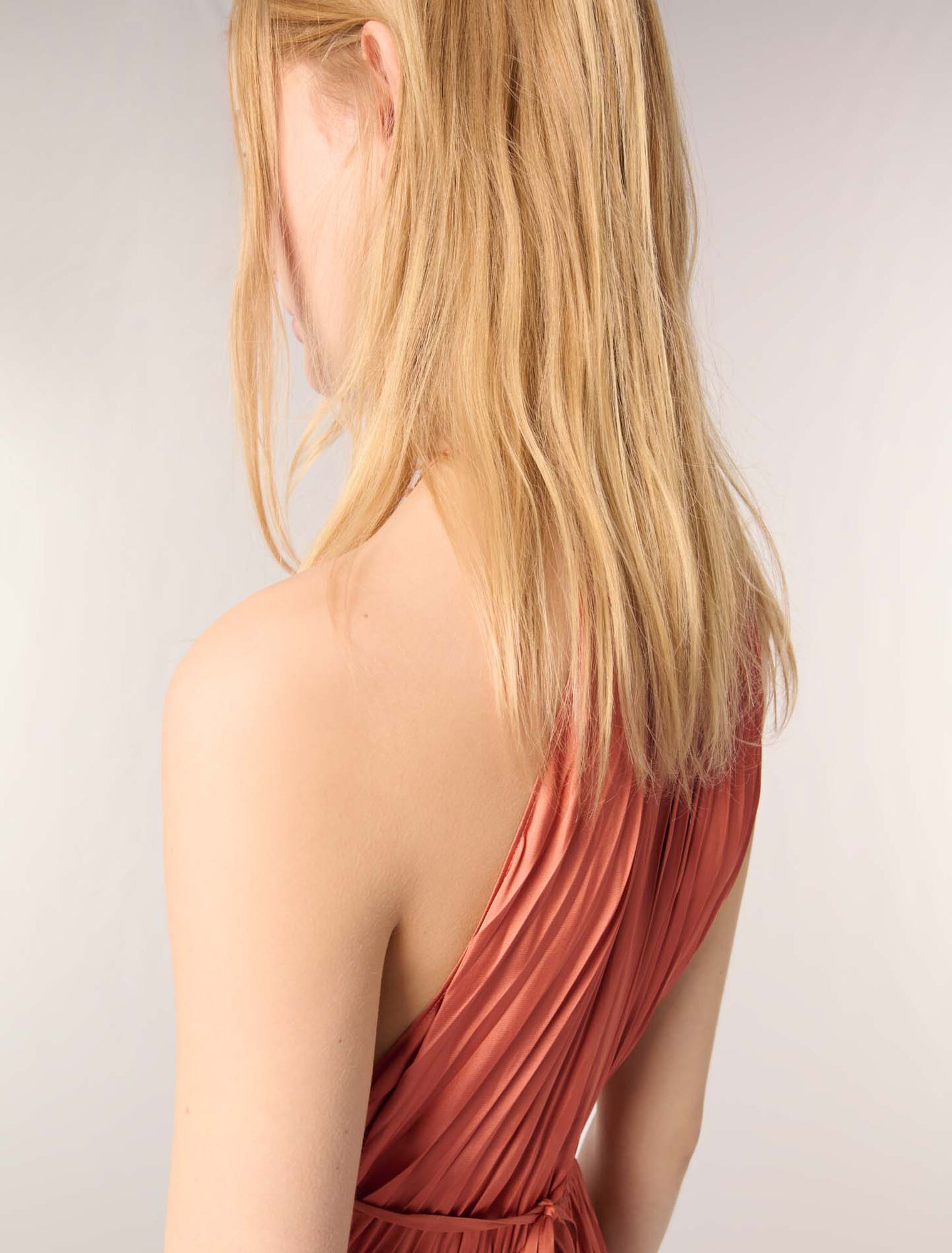 Pleated maxi dress
