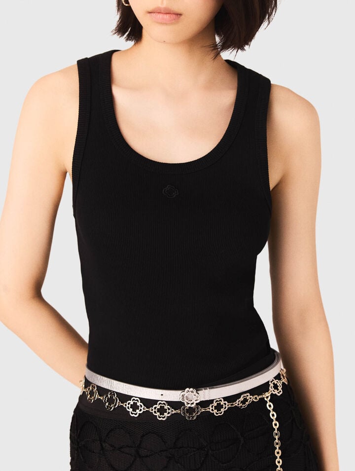 Rib knit tank top