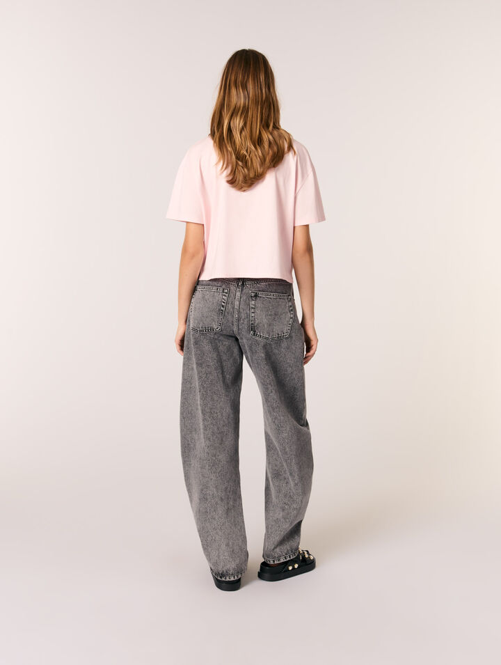 T-shirt with jewellery neck