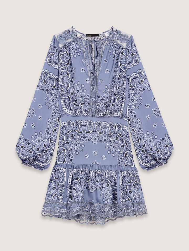 Short patterned floaty dress