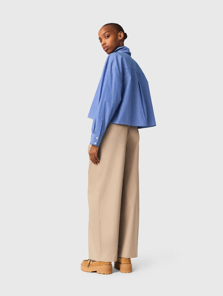 Shirt with removable handkerchief