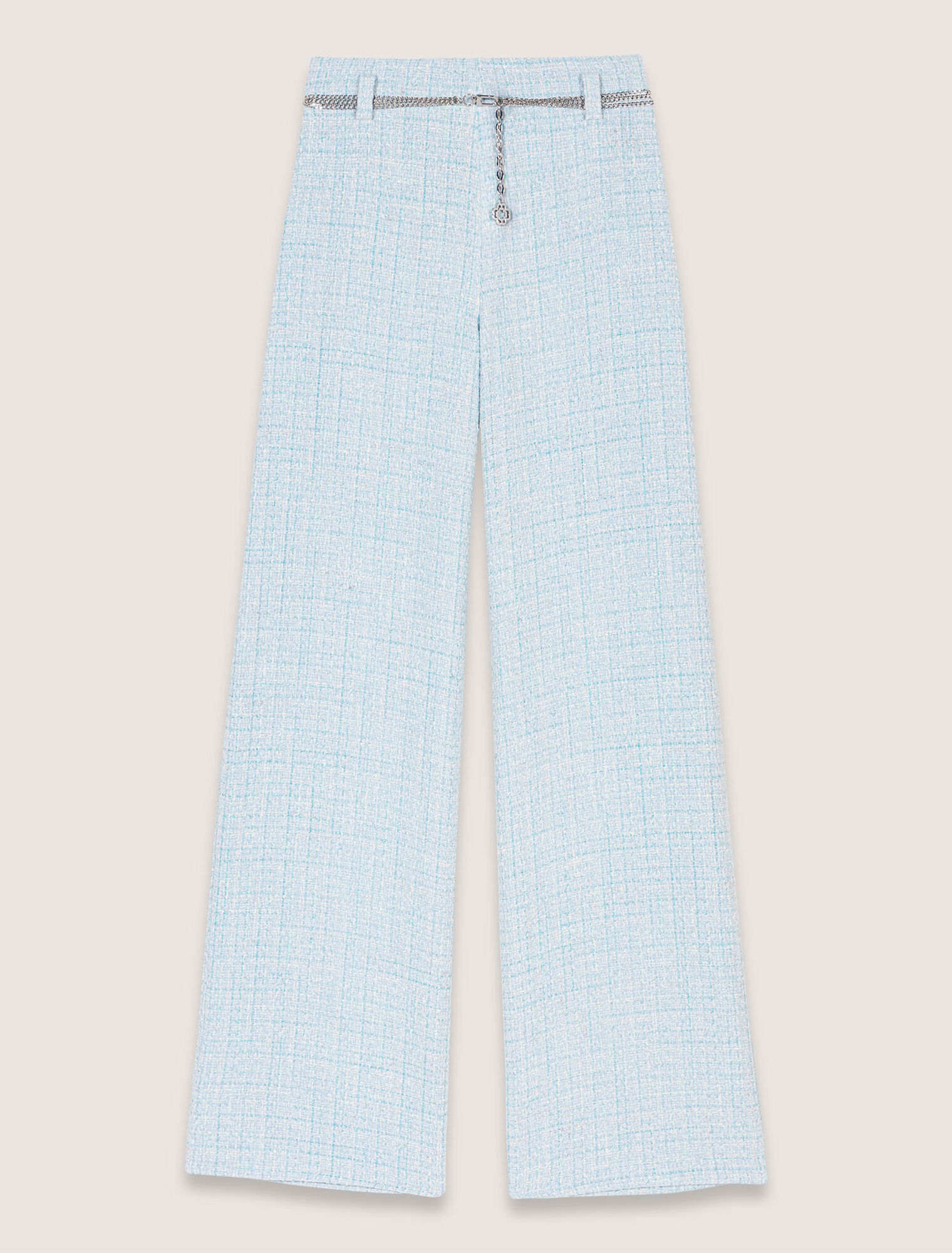 Tweed trousers with belt 