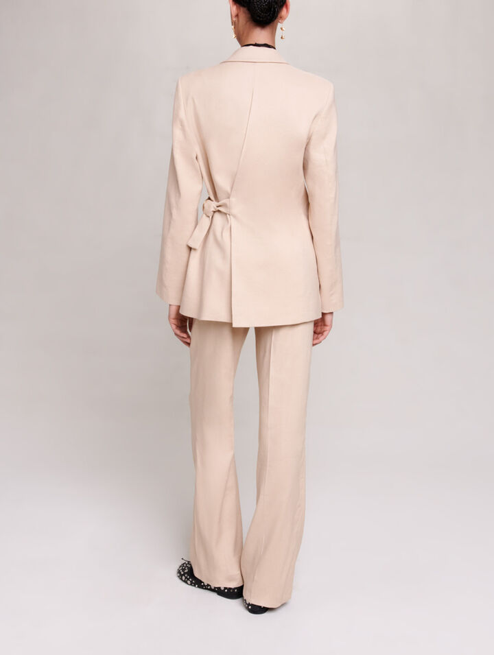 Linen blend blazer