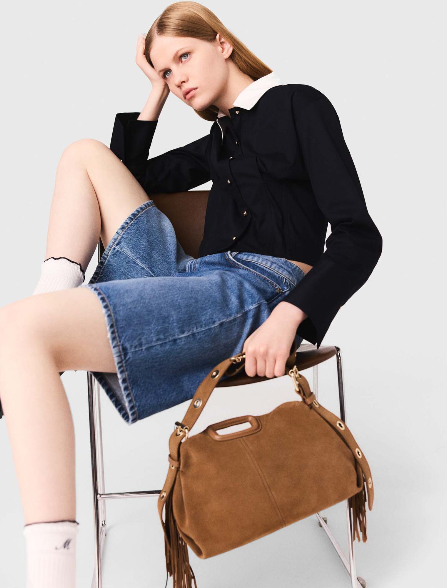 Suede Miss M bag