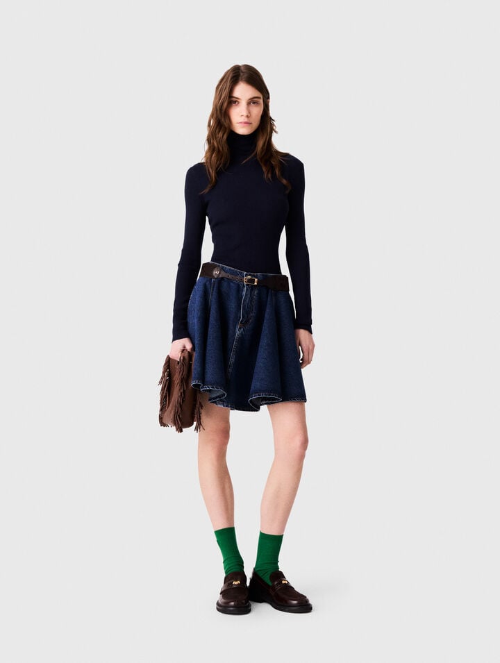 Second-skin high-neck jumper