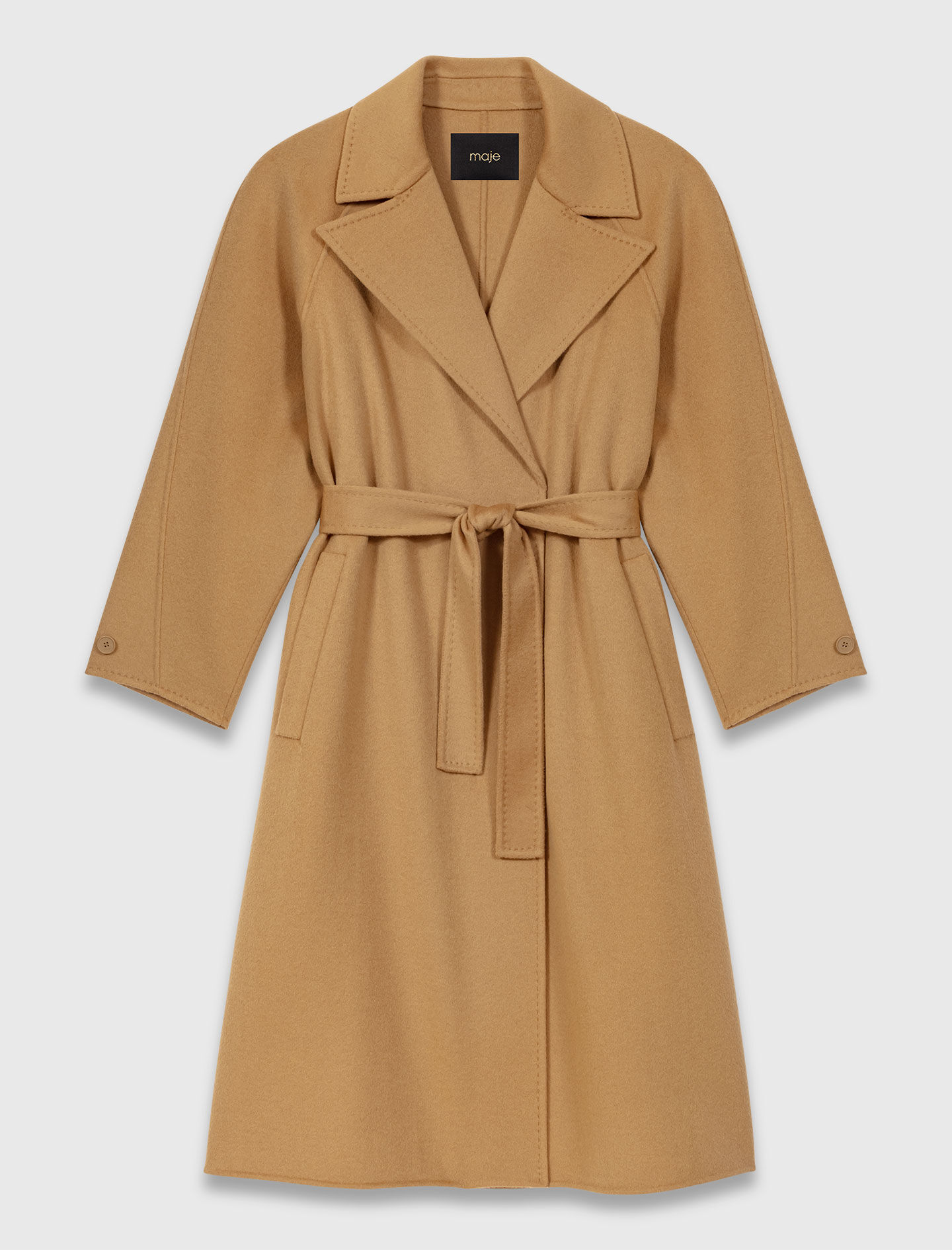 Long double-faced coat Brown for Women | Maje