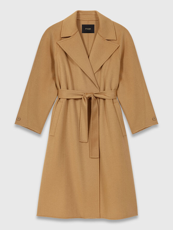 Manteau long double face